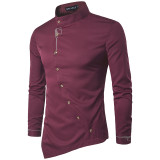 Mens uneven fashion Shirts
