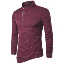 Mens uneven fashion Shirts