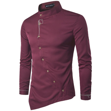 Mens uneven fashion Shirts