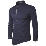 Mens uneven fashion Shirts