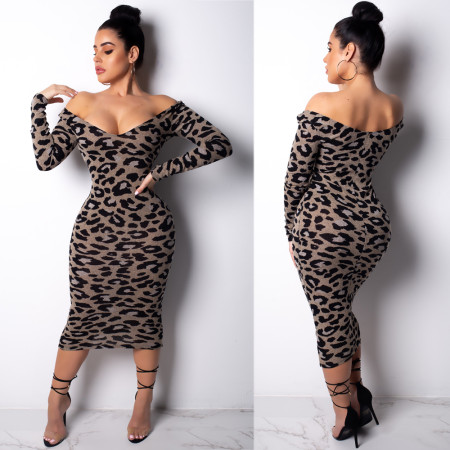 Women lepoard dress