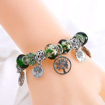 Life Tree and Flower Beaded Bracelet