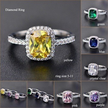 Hot Sale Colorful Crystal Rings