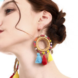 Bohemian  Rattan Plaited Articles Earring