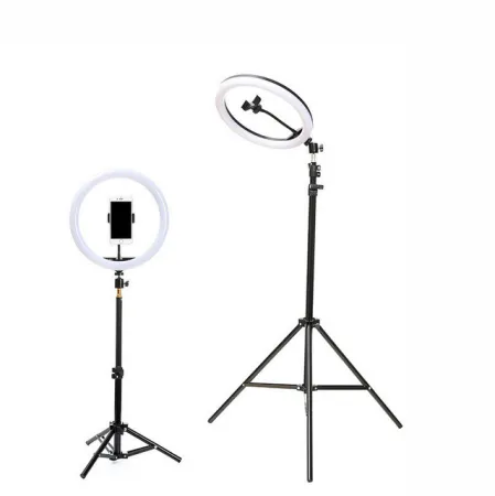 flexible dimmable cheap circle digital led camera adjustable photography selfie ring fill light with tripod