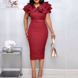 Women one piece office elegant dress ATR012
