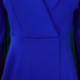 Women's new fashion temperament elegant OL flanged long sleeve top wide leg trouser suit ML3315