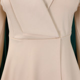 Women's new fashion temperament elegant OL flanged long sleeve top wide leg trouser suit ML3315