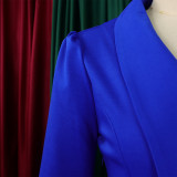 Women's new fashion temperament elegant OL flanged long sleeve top wide leg trouser suit ML3315