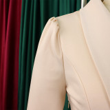 Women's new fashion temperament elegant OL flanged long sleeve top wide leg trouser suit ML3315