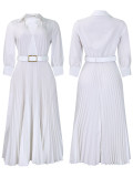 New women's solid color dress ATR472