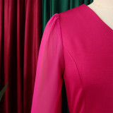 Women's 2025 new OL fashion Tongle long-sleeved top wide-leg trouser suit two-piece set ATR555
