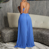 New fashion sexy chain hanging neck high waist sexy backless wide leg compression rompers   ML3281