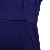 Women's summer new short sleeved V-neck waist cinched solid color OL Tongle pencil skirt dress  ATR504