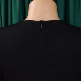 New Summer Collection Women's Blouse with Bubble Sleeves, V-Neck, Skirted Business Professional OL Temperament Dress with Elastic Band   ATR411