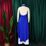 Fashion casual set summer fashion diva private clothes back-revealing shirt pleated wide-leg pants European and American set  ATR372