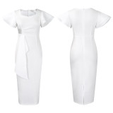 New style, fashionable, elegant, lace edge, pure color, body-hugging dress  ML3310