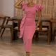 New style, fashionable, elegant, lace edge, pure color, body-hugging dress  ML3310
