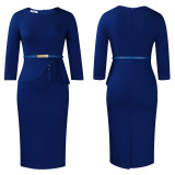Foreign trade women's new fashion ol Tongle slim temperament elegant hip dress  ML3312