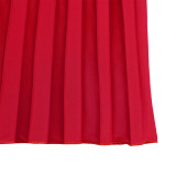Women's fashion pure color round neck pleated cape banquet party evening dress dress ML3303