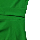 Women's spring and summer new fashion temperament with plus size long skirt foreign trade dress  ML3171