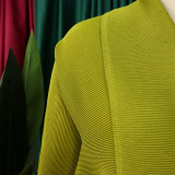 Irregular pleated lace-up top gradient skirt suit foreign trade two-piece suit  ML3297