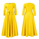 Women's spring and summer new fashion temperament with plus size long skirt foreign trade dress  ML3171