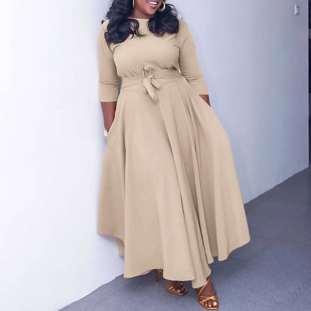 Women's spring and summer new fashion temperament with plus size long skirt foreign trade dress  ML3171