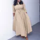 Women's spring and summer new fashion temperament with plus size long skirt foreign trade dress  ML3171