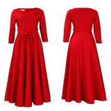 Women's spring and summer new fashion temperament with plus size long skirt foreign trade dress  ML3171