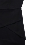 Women's short-sleeve pure color workofficedress foreign trade dress  ATR347
