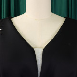 Sexy V-neck ruffled beading party dress socialite temperament banquet dress  ATR516