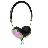 Liboer Beautiful Headphones Dynamic Headband Rose Gold Headphones with Mic Wired Headset for Mobile Phone On-ear Headphone