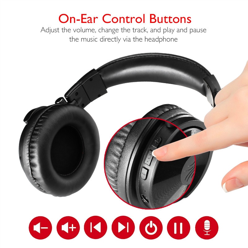 wireless headphones with extended mic