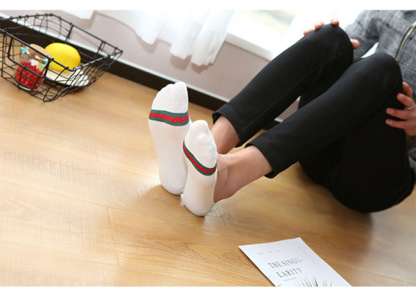 Spring and summer cotton socks Men's socks head color stripe one invisible socks shallow mouth silicone non-slip men's socks wholesale