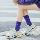 New European and American big brand G with the letter female socks explosion models cotton net red stockings fashion magazine socks