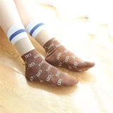 2019 Net red explosion models G letter in the pile pile socks European and American tide socks college sports and leisure cotton color matching women's socks wholesale