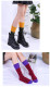 G letter tide brand spring and autumn winter Korean version of the knee under the tube cotton pile socks fashion wild calf female socks