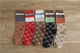 Big name ancient letters tide socks Korean ladies high stack pile socks autumn and winter new cotton silver onion long tube calf socks