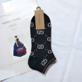 socks Summer boat socks explosion models flash letter socks low to help red and green boat socks