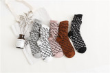 Autumn new candy color L letter pile heap female socks fashion trend multicolor wild cotton socks