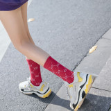 New European and American big brand G with the letter female socks explosion models cotton net red stockings fashion magazine socks
