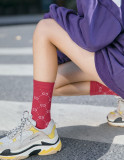 New European and American big brand G with the letter female socks explosion models cotton net red stockings fashion magazine socks