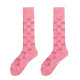 Tide brand autumn and winter long section over the knee female Korean version of the college wind wild high pile pile Japanese letter socks cotton