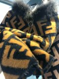 2019 autumn and winter new letter water velvet hooded stitching cashmere fox fur hat