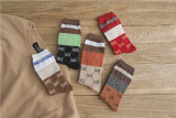 Big name ancient letters tide socks Korean ladies high stack pile socks autumn and winter new cotton silver onion long tube calf socks