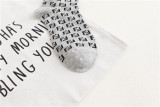 Autumn new candy color L letter pile heap female socks fashion trend multicolor wild cotton socks