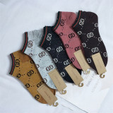 socks Summer boat socks explosion models flash letter socks low to help red and green boat socks