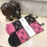 Autumn new candy color L letter pile heap female socks fashion trend multicolor wild cotton socks