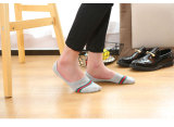 Spring and summer cotton socks Men's socks head color stripe one invisible socks shallow mouth silicone non-slip men's socks wholesale